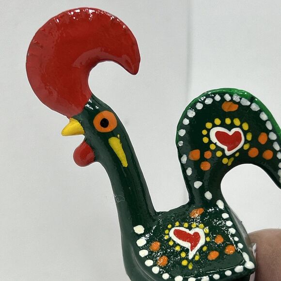 Vintage Portuguese The Rooster of Galo De Barcelos Wine Bottle Cork 4.5" - Picture 5 of 11